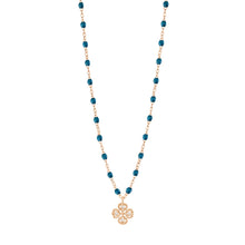 Gigi Clozeau - Lucky Clover Classic Gigi Jungle diamond necklace, Rose Gold, 16.5"