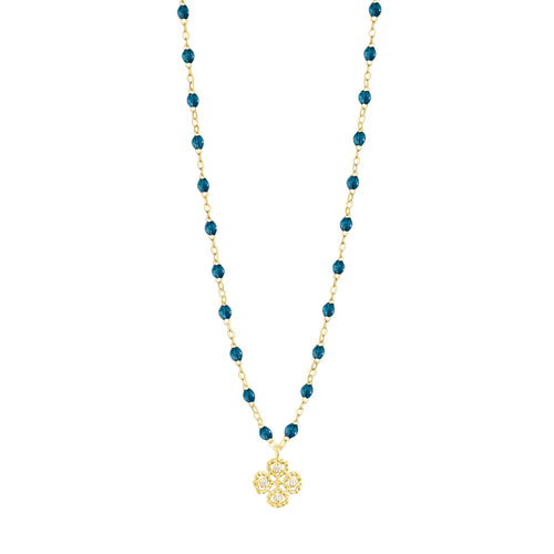 Gigi Clozeau - Lucky Clover Classic Gigi Jungle diamond necklace, Yellow Gold, 16.5