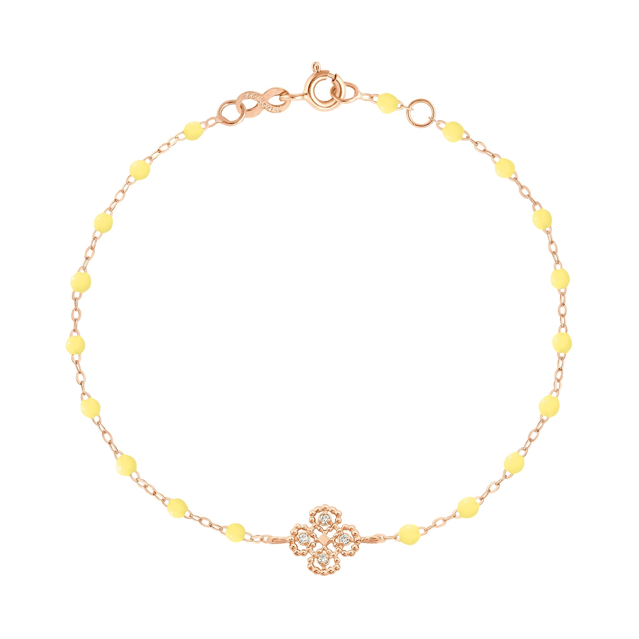 Gigi Clozeau - Lucky Clover Classic Gigi Mimosa Diamond Bracelet, Rose Gold, 6.7"