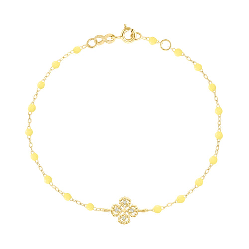 Gigi Clozeau - Lucky Clover Classic Gigi Mimosa Diamond Bracelet, Yellow Gold, 6.7
