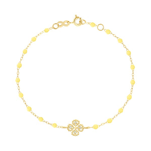 Gigi Clozeau - Lucky Clover Classic Gigi Mimosa Diamond Bracelet, Yellow Gold, 6.7"