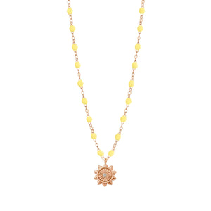 Gigi Clozeau - Lucky Sun Mimosa Diamond Necklace, Rose Gold, 16.5"