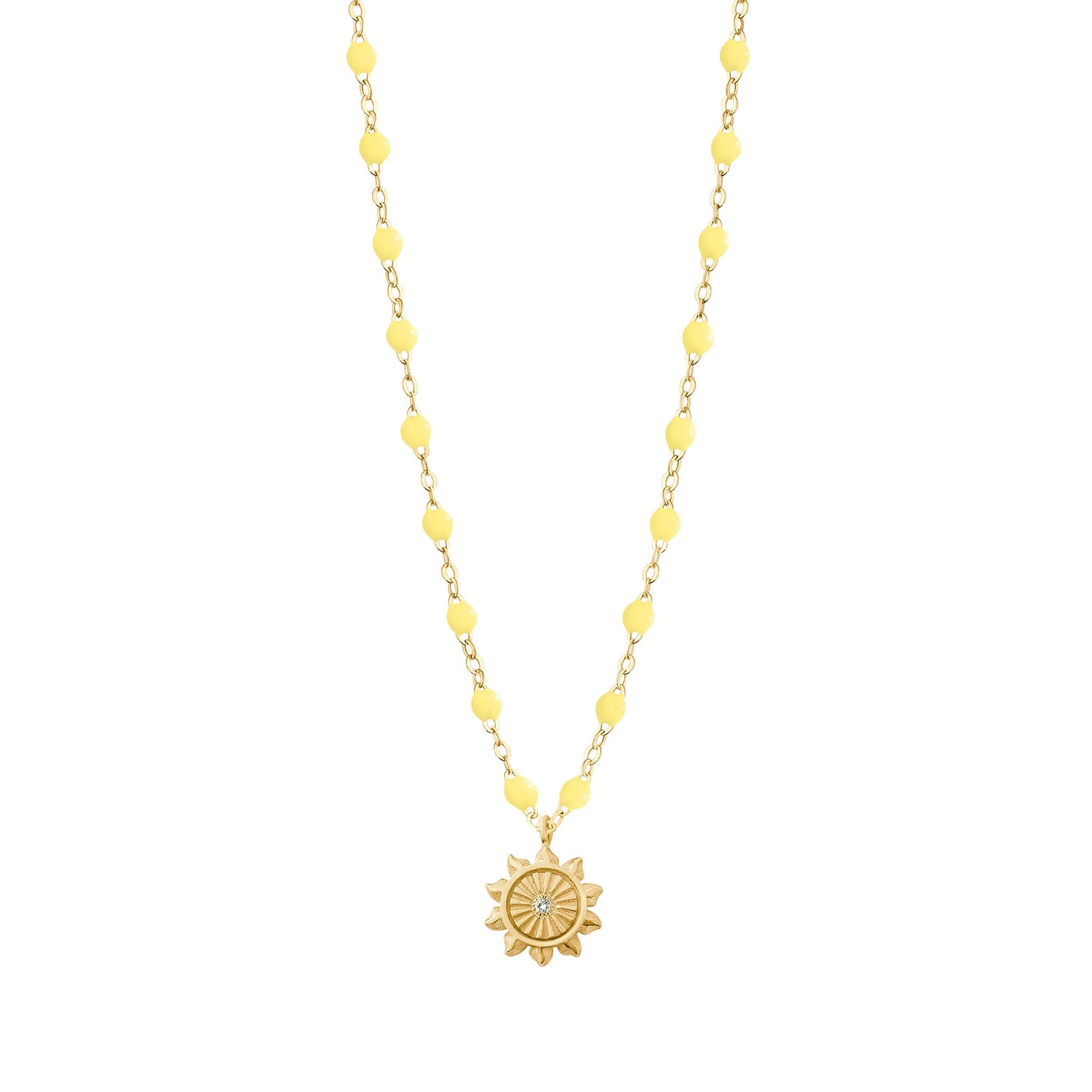 Gigi Clozeau - Lucky Sun Mimosa Diamond Necklace, Yellow Gold, 16.5"
