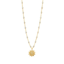 Gigi Clozeau - Lucky Sun Opal Diamond Necklace, Yellow Gold, 16.5"