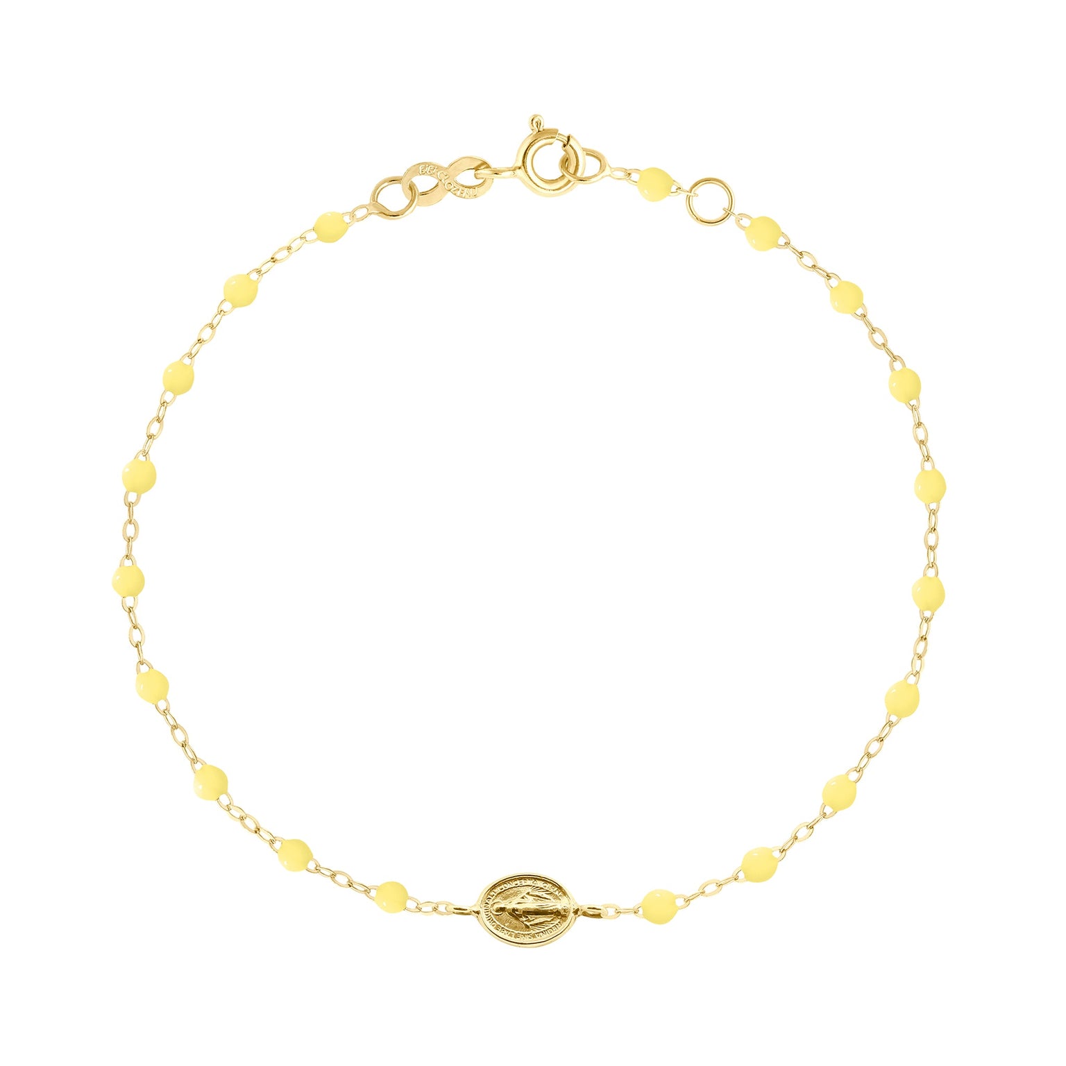 Gigi Clozeau - Madone Charm Classic Gigi Mimosa Necklace, Yellow Gold, 6.7"