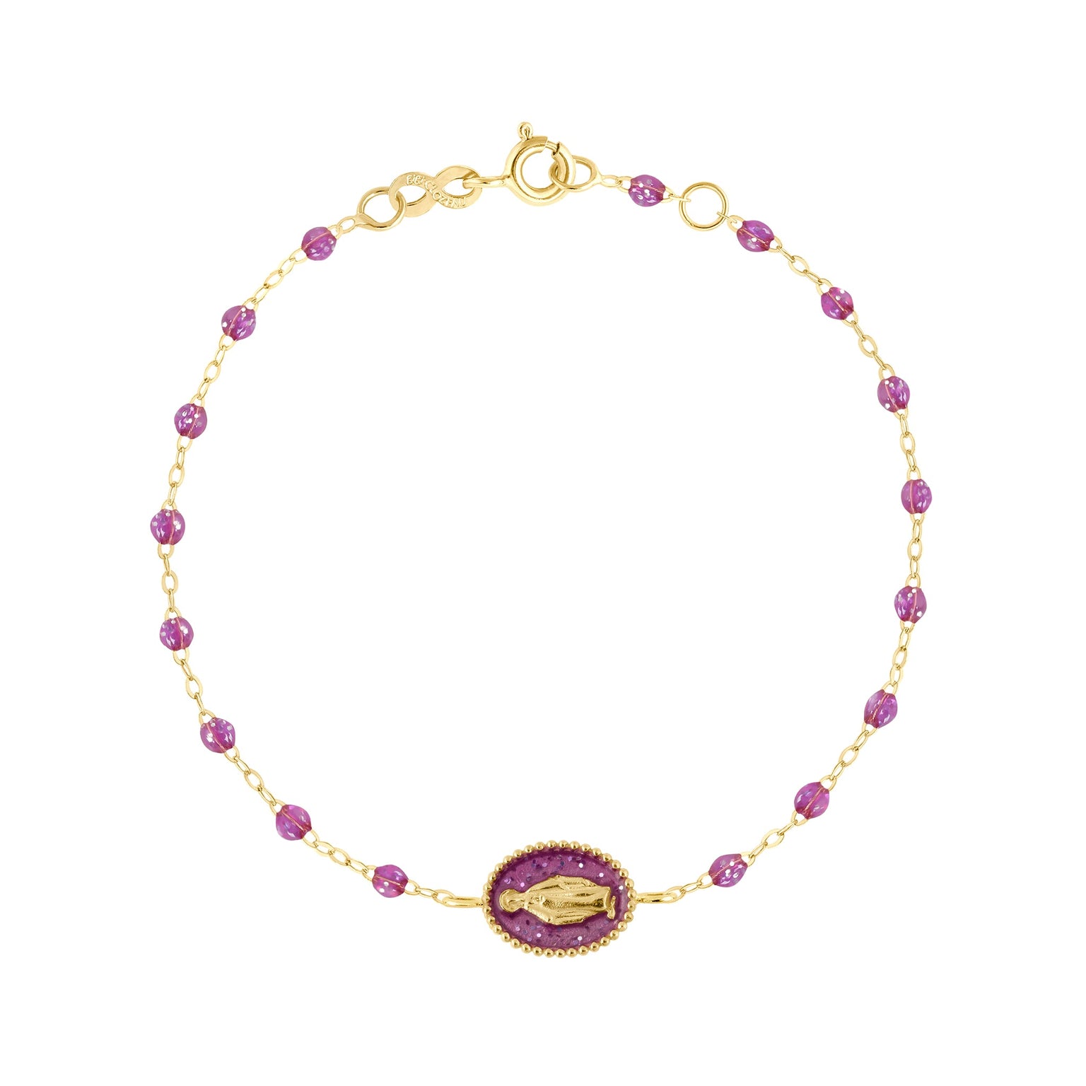 Gigi Clozeau - Madone Resin Charm Classic Gigi Galaxy Bracelet, Yellow Gold, 6.7"