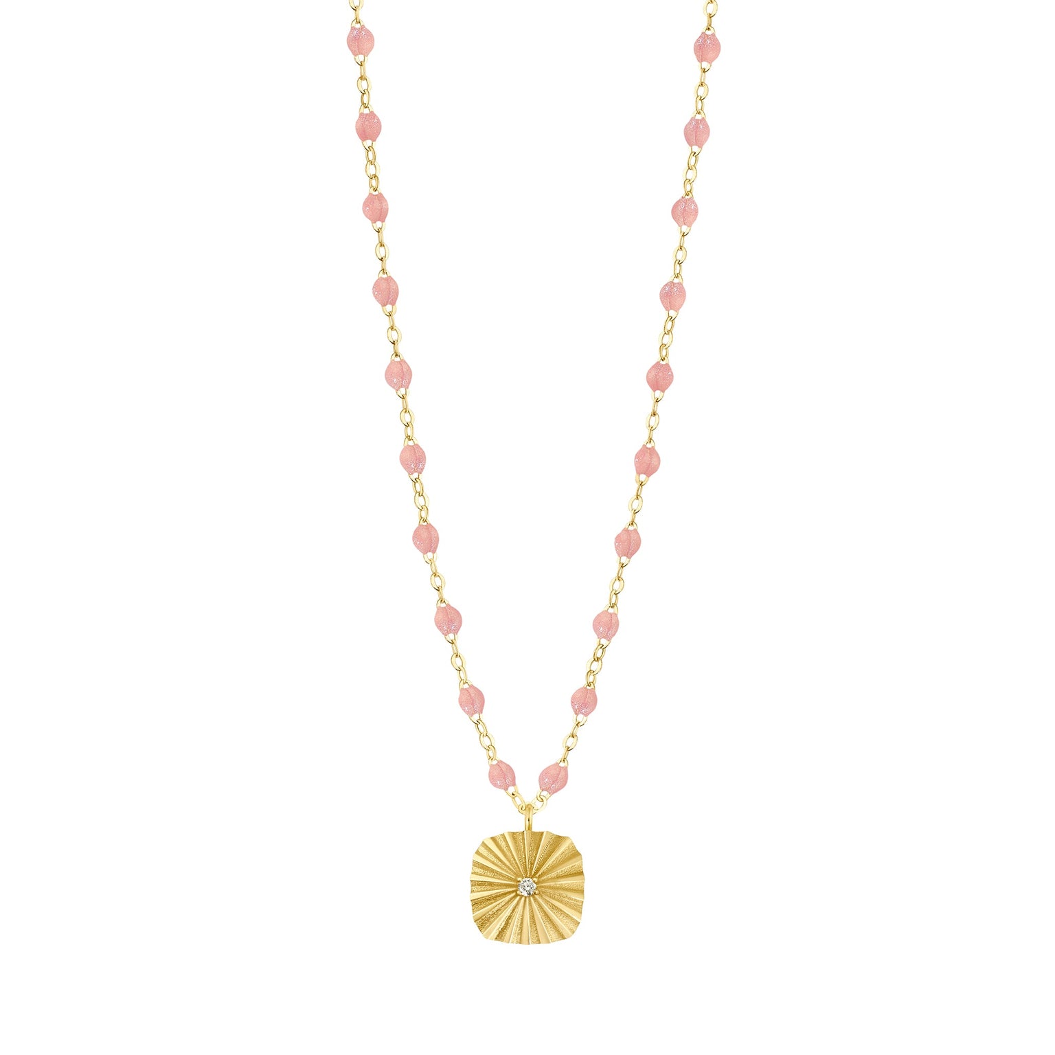 Gigi Clozeau - Miss Lumière Blush Diamond Necklace, Yellow Gold, 16.5"