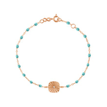 Gigi Clozeau - Miss Lumière Turquoise Green Diamond Bracelet, Rose Gold, 6.7"
