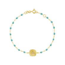 Gigi Clozeau - Miss Lumière Turquoise Green Diamond Bracelet, Yellow Gold, 6.7"