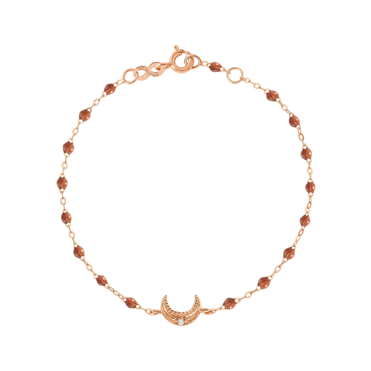 Gigi Clozeau - Moon Fauve Diamond Bracelet, Rose Gold, 6.7"