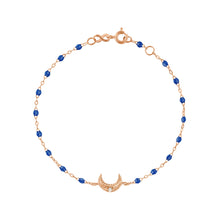Gigi Clozeau - Moon Lapis Diamond Bracelet, Rose Gold, 6.7"