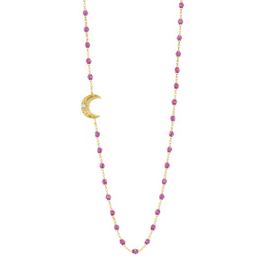 Gigi Clozeau - Moon Lapis Diamond Necklace, Yellow Gold, 16.5"