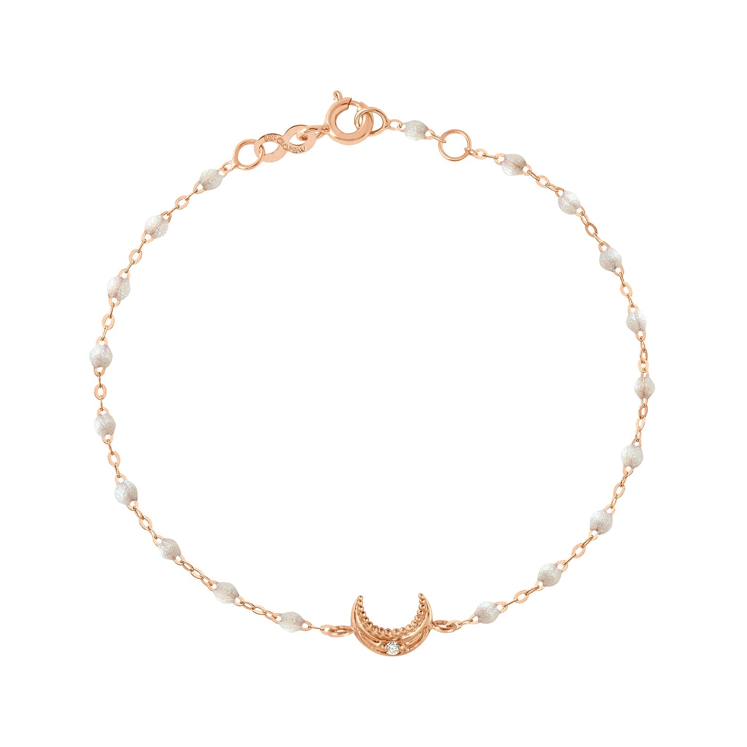 Gigi Clozeau - Moon Opal Diamond Bracelet, Rose Gold, 6.7"
