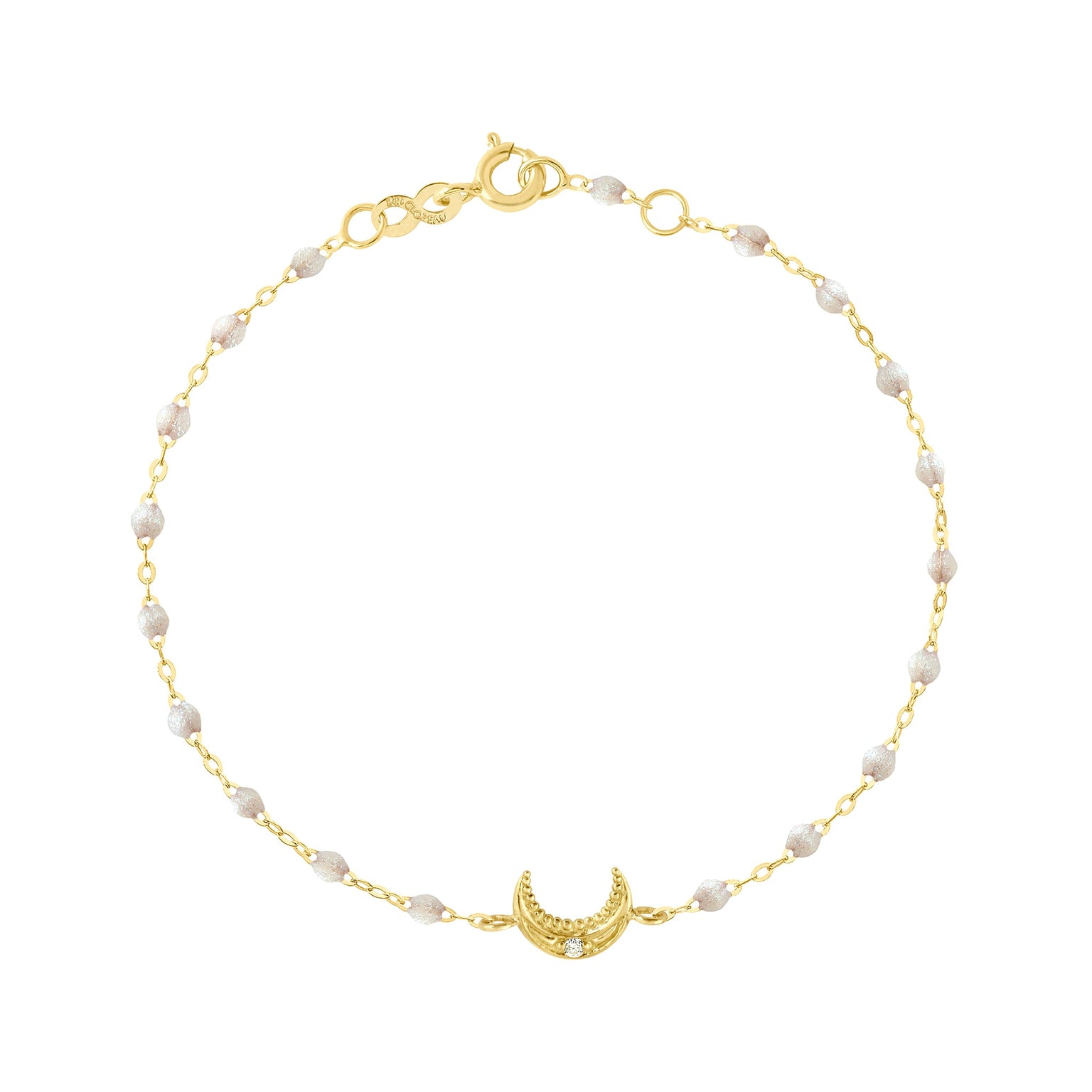 Gigi Clozeau - Moon Opal Diamond Bracelet, Yellow Gold, 6.7"