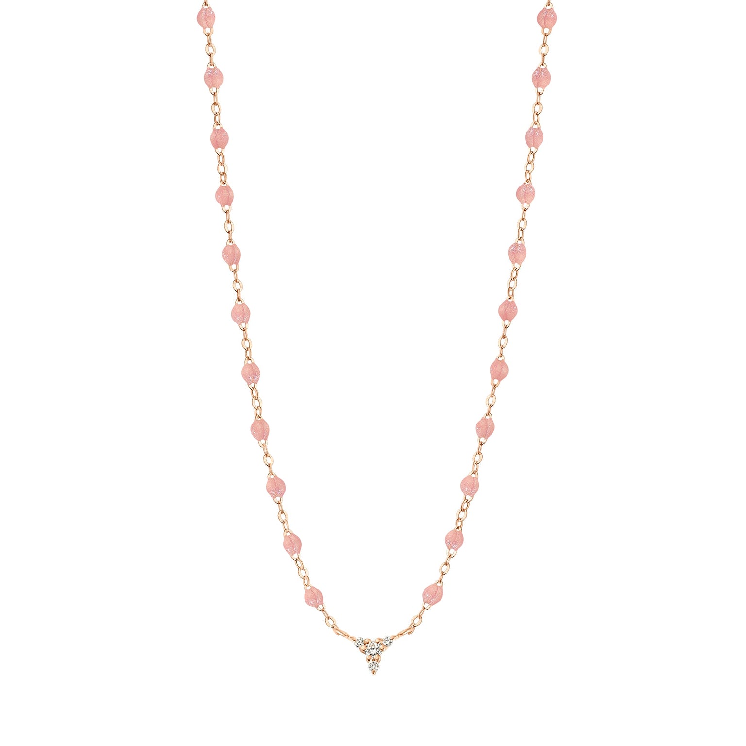 Gigi Clozeau - Petite Kosmos Blush necklace, Rose Gold, 16.5"