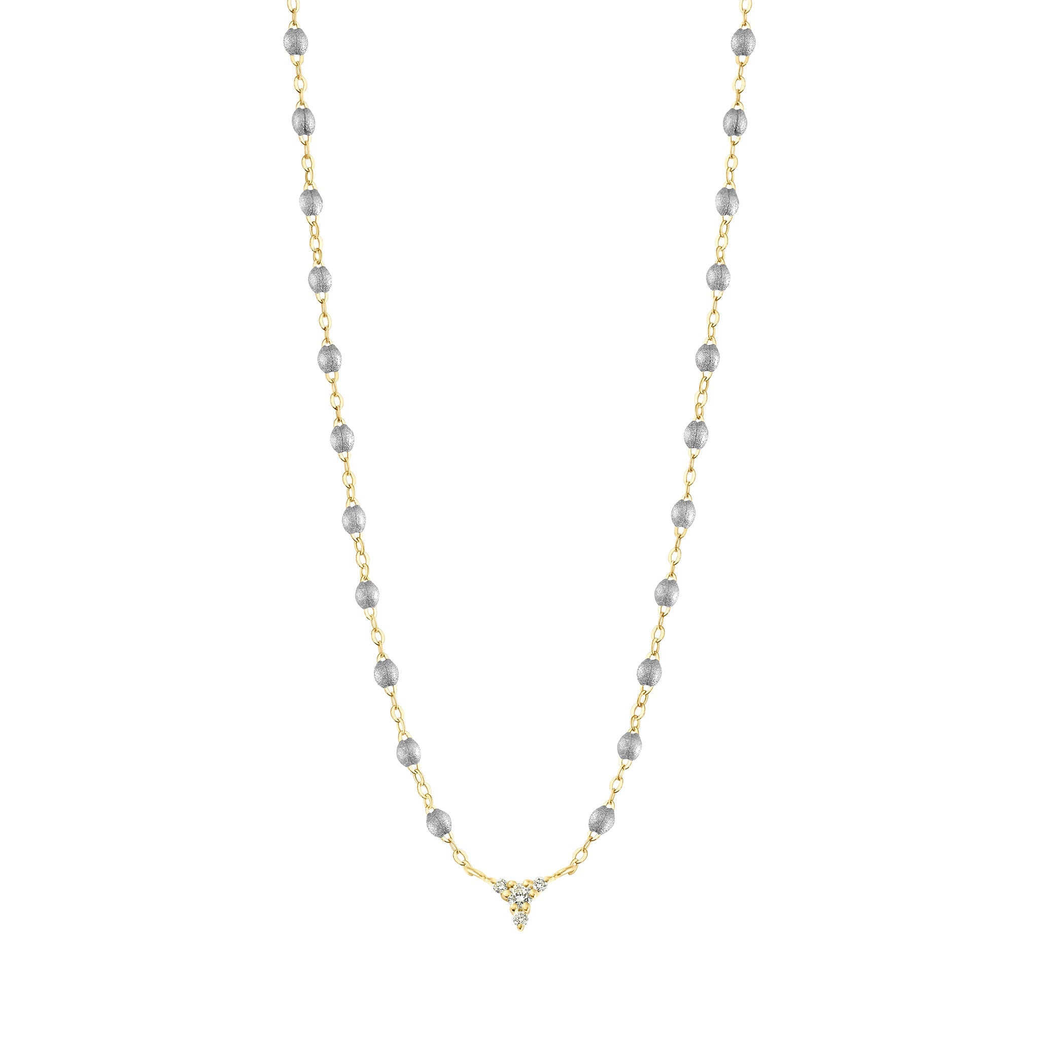 Gigi Clozeau - Petite Kosmos Silver necklace, Yellow Gold, 16.5"