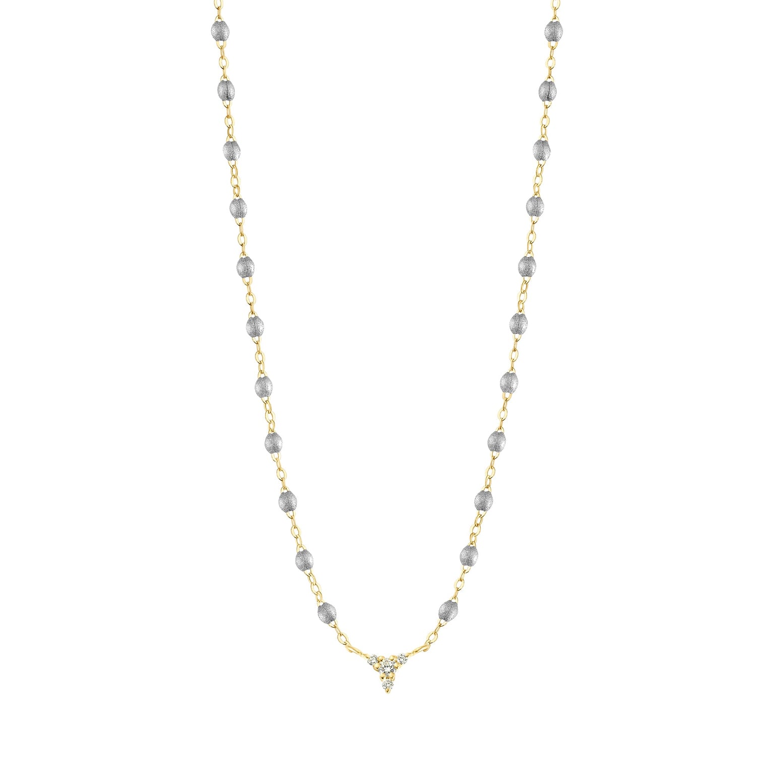 Gigi Clozeau - Petite Kosmos Silver necklace, Yellow Gold, 16.5"