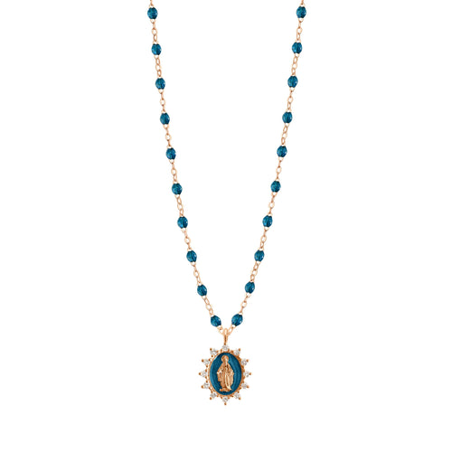 Gigi Clozeau - Petite Madone Supreme Jungle diamond necklace, Rose Gold, 16.5