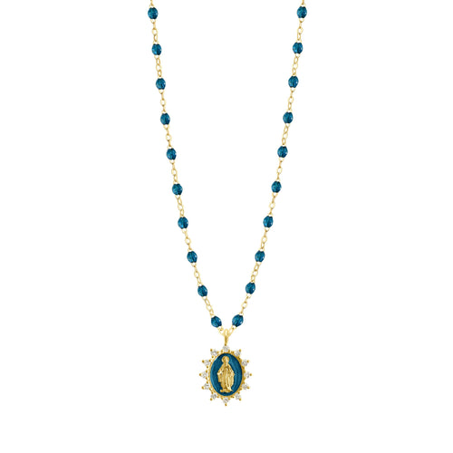 Gigi Clozeau - Petite Madone Supreme Jungle diamond necklace, Yellow Gold, 16.5