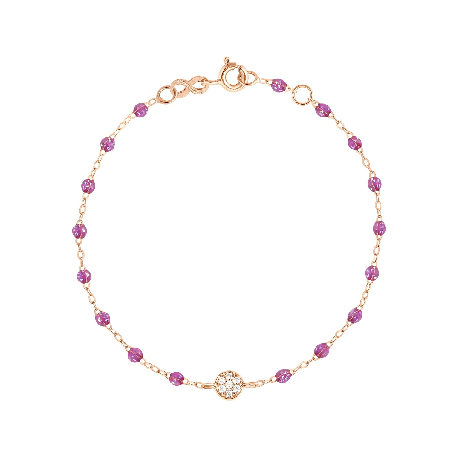 Gigi Clozeau - Puce Classic Gigi Galaxy Diamond Bracelet, Rose Gold, 6.7"