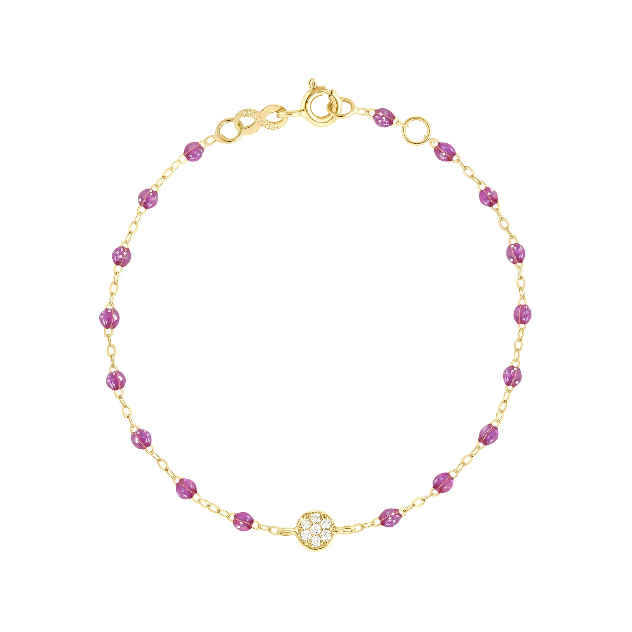 Gigi Clozeau - Puce Classic Gigi Galaxy Diamond Bracelet, Yellow Gold, 6.7"