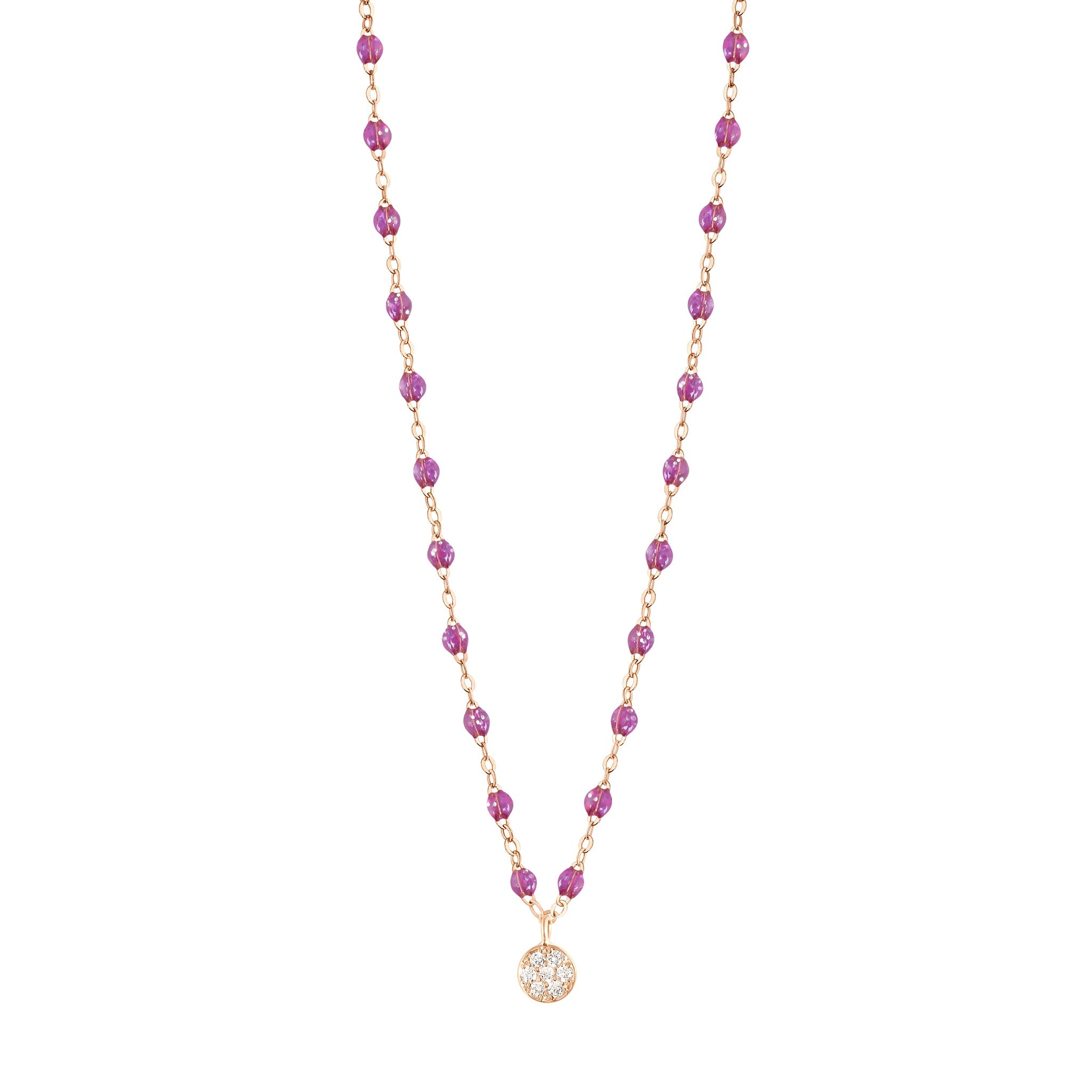 Gigi Clozeau - Puce Classic Gigi Galaxy Diamond Necklace, Rose Gold, 16.5"