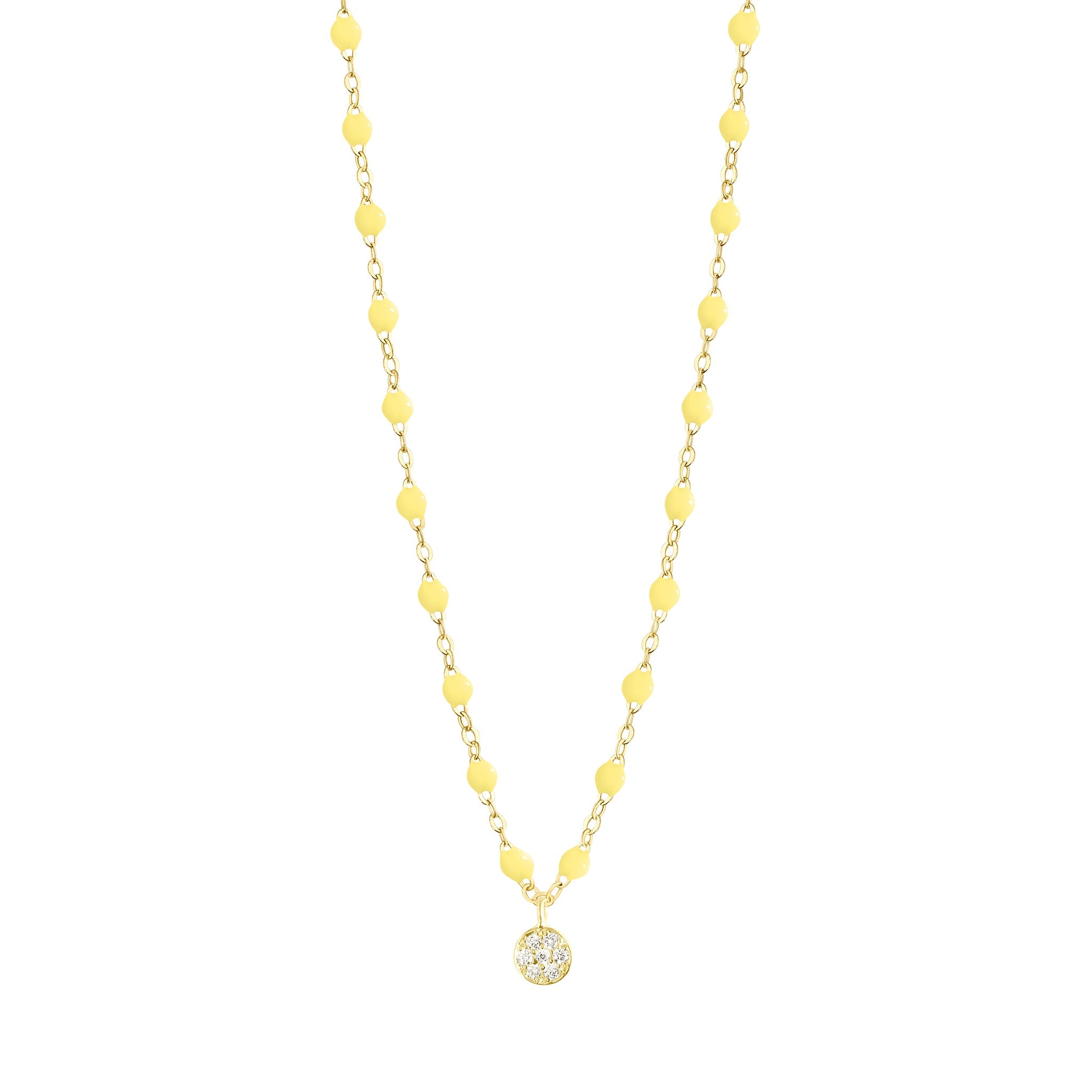 Gigi Clozeau - Puce Classic Gigi Mimosa Diamond necklace, Yellow Gold, 16.5"