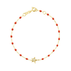 Gigi Clozeau - Star Classic Gigi Coral Diamond bracelet, Yellow Gold, 6.7"