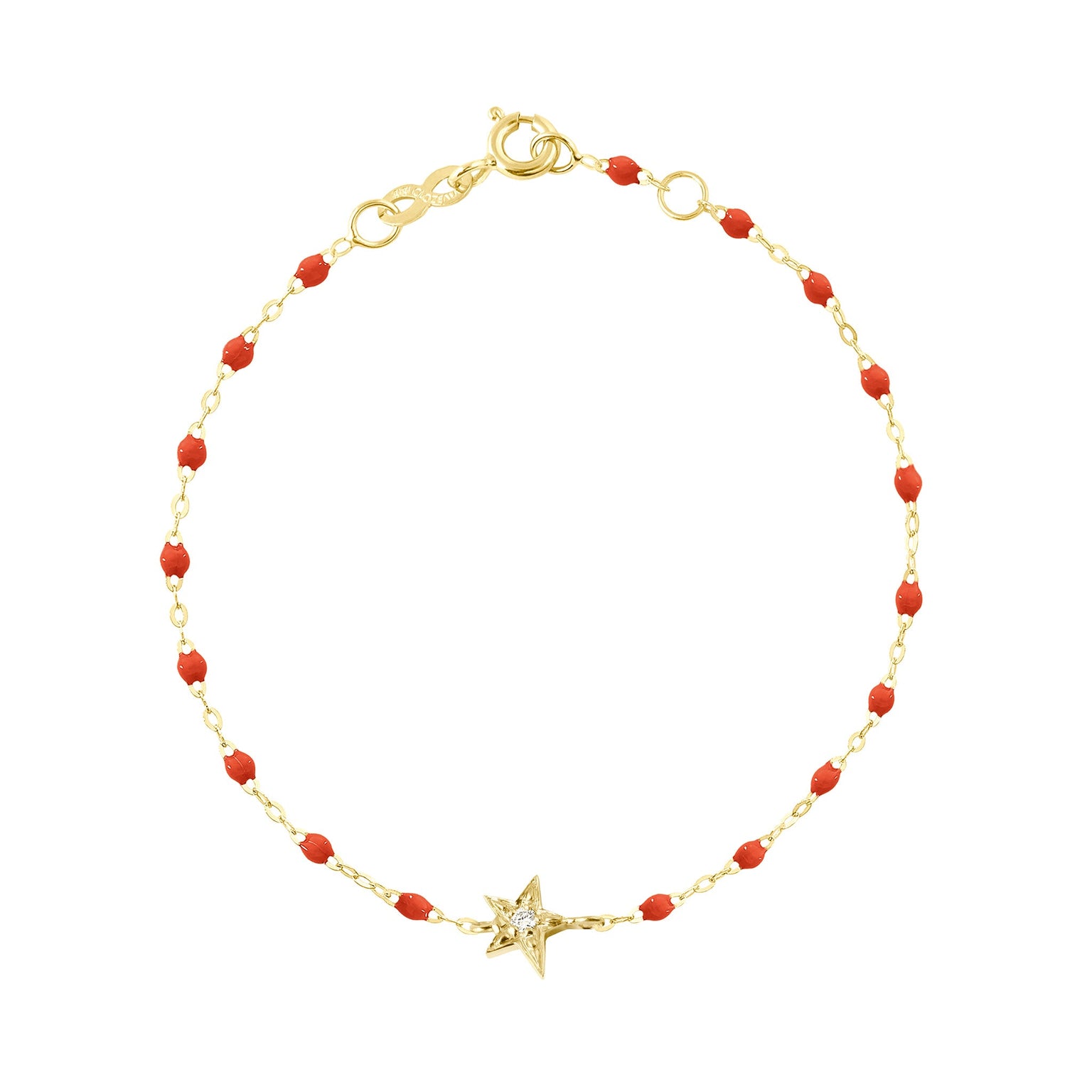 Gigi Clozeau - Star Classic Gigi Coral Diamond bracelet, Yellow Gold, 6.7"
