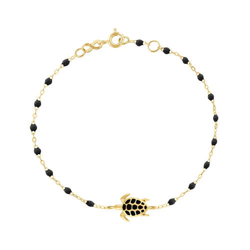 Gigi Clozeau - Turtle Black Bracelet, Yellow Gold, 6.7