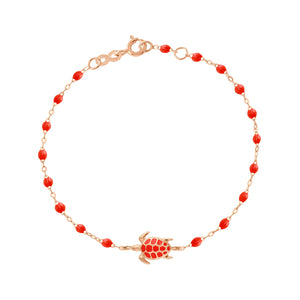 Gigi Clozeau - Turtle Coral Bracelet, Rose Gold, 6.7"