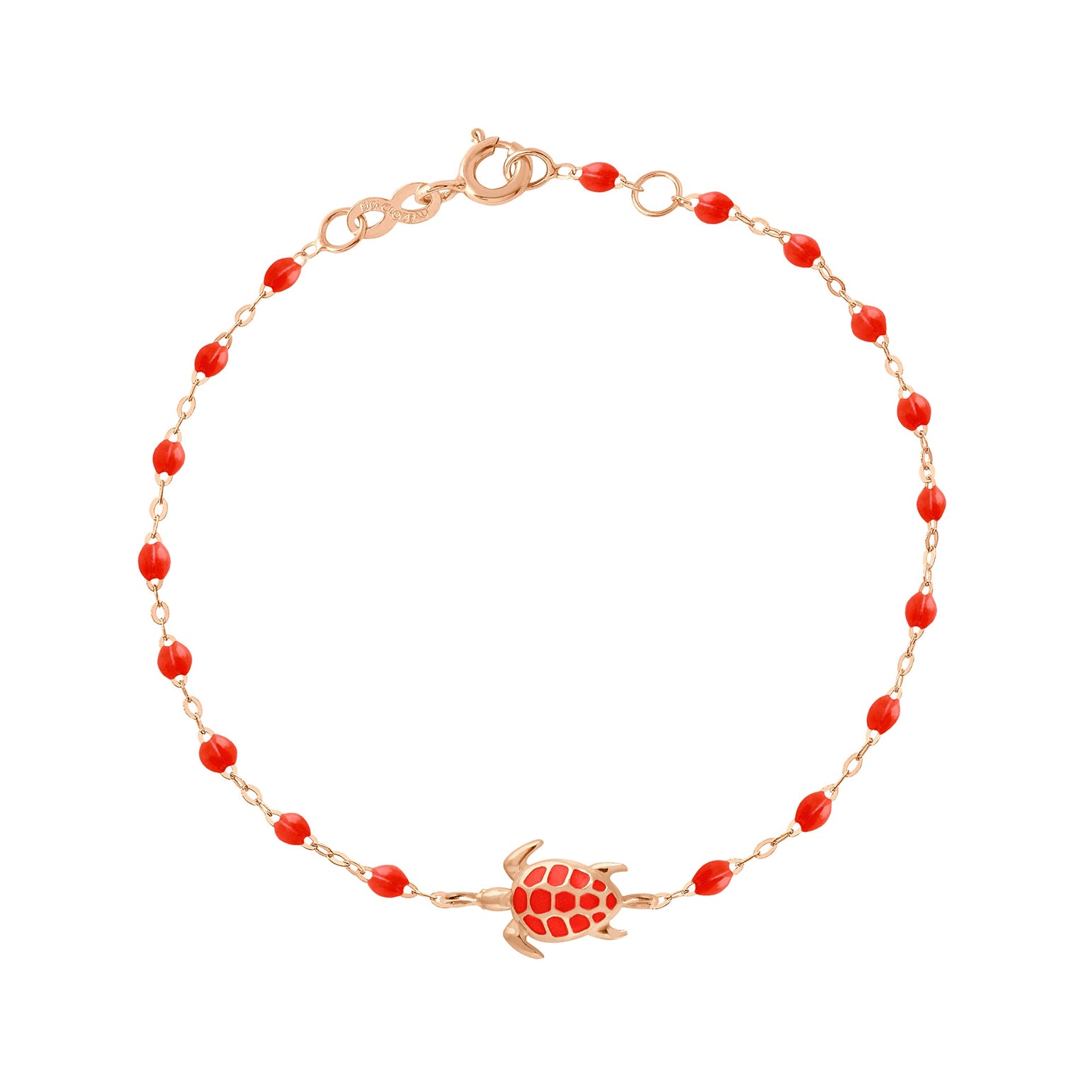 Gigi Clozeau - Turtle Coral Bracelet, Rose Gold, 6.7"