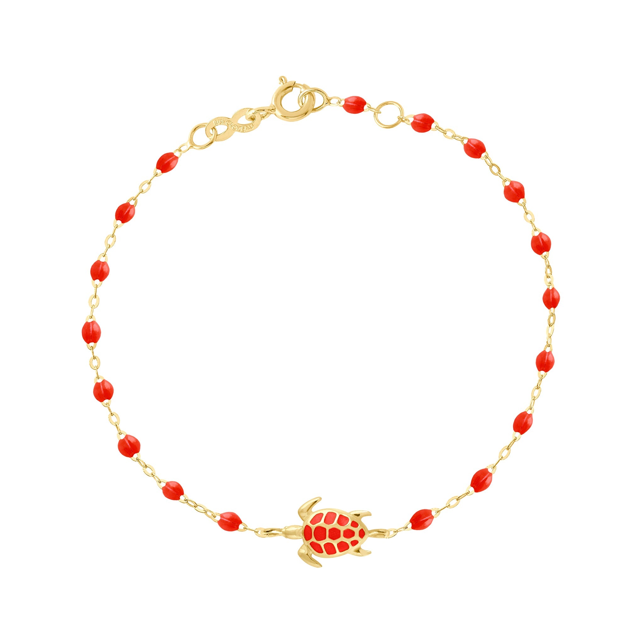 Gigi Clozeau - Turtle Coral Bracelet, Yellow Gold, 6.7"