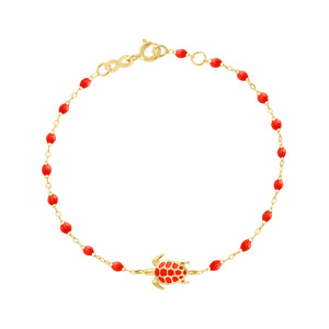 Gigi Clozeau - Turtle Coral Bracelet, Yellow Gold, 6.7"