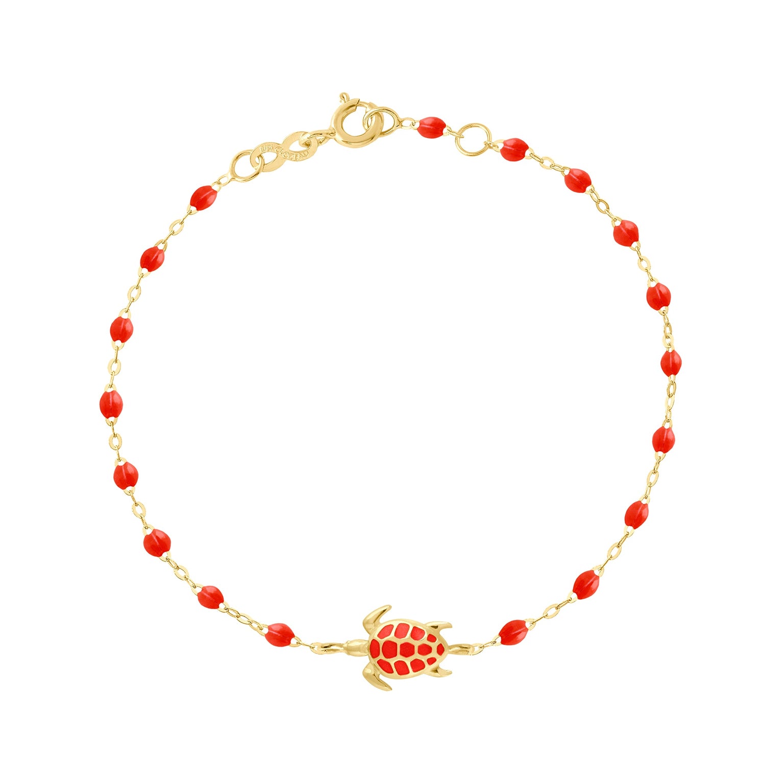 Gigi Clozeau - Turtle Coral Bracelet, Yellow Gold, 6.7"