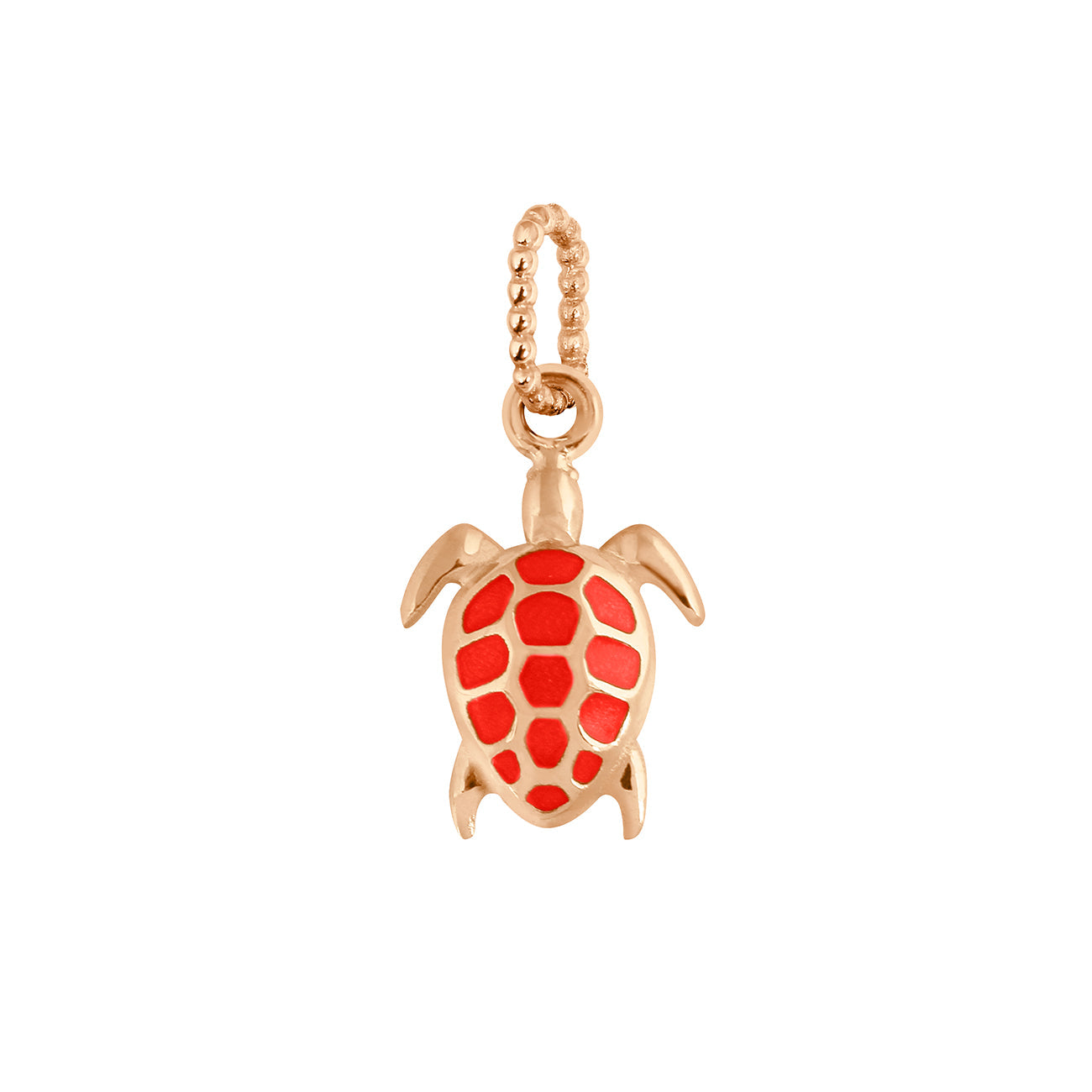 Gigi Clozeau - Turtle Coral Pendant, Rose Gold