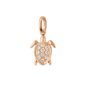 Gigi Clozeau - Turtle Diamond Pendant, Rose Gold