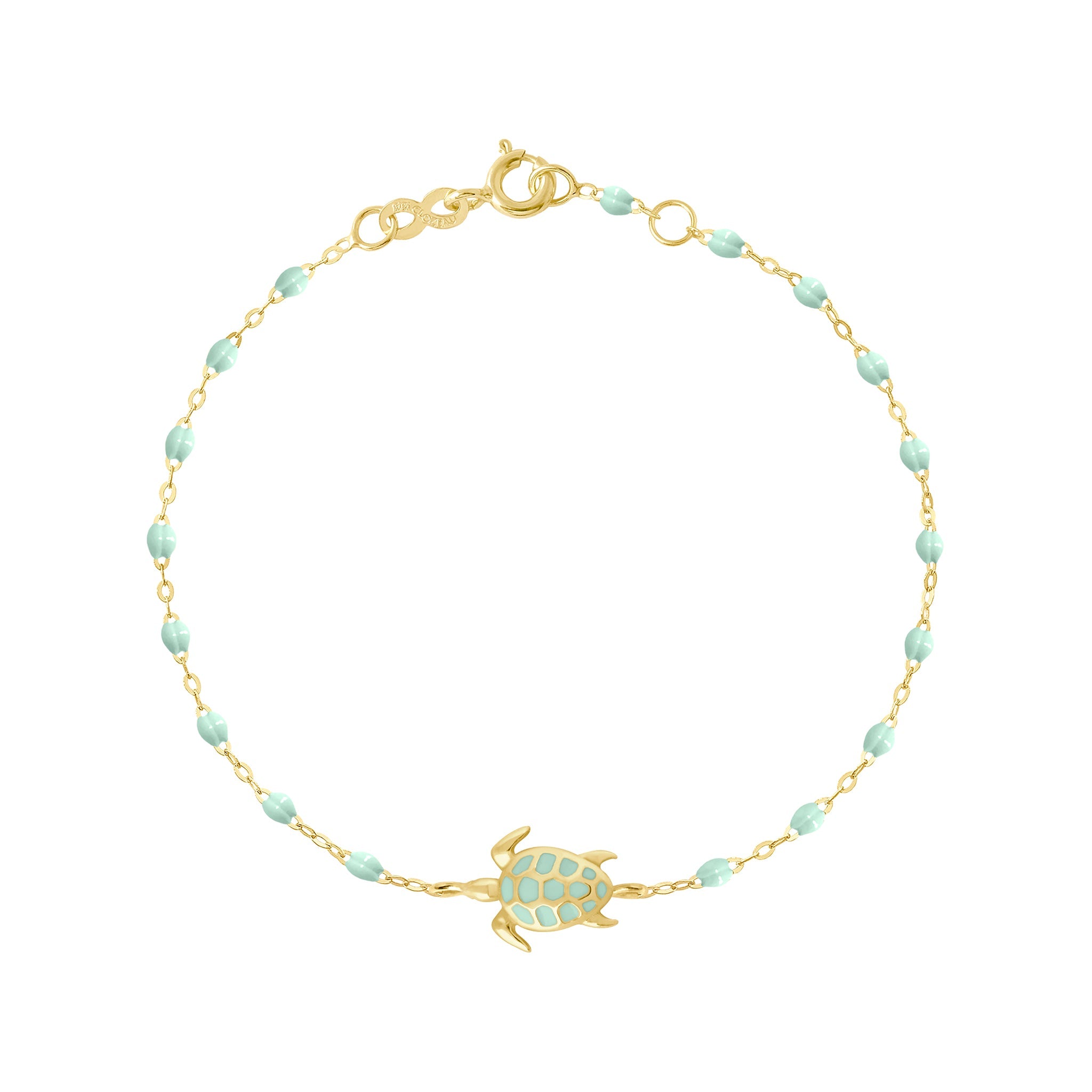 Turtle Jade Bracelet, Yellow Gold, 6.7
