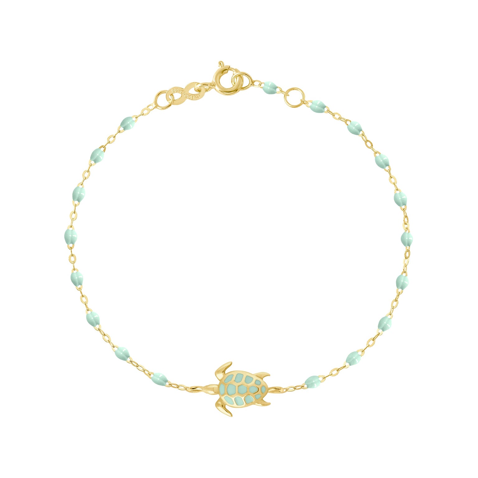 Gigi Clozeau - Turtle Jade Bracelet, Yellow Gold, 6.7"