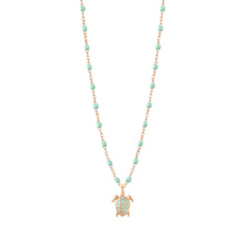 Gigi Clozeau - Turtle Jade Necklace, Rose Gold, 16.5"