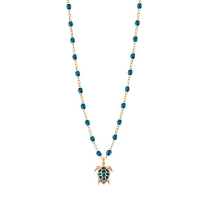 Gigi Clozeau - Turtle Jungle Necklace, Rose Gold, 16.5"