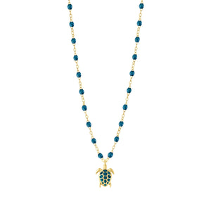 Gigi Clozeau - Turtle Jungle Necklace, Yellow Gold, 16.5"