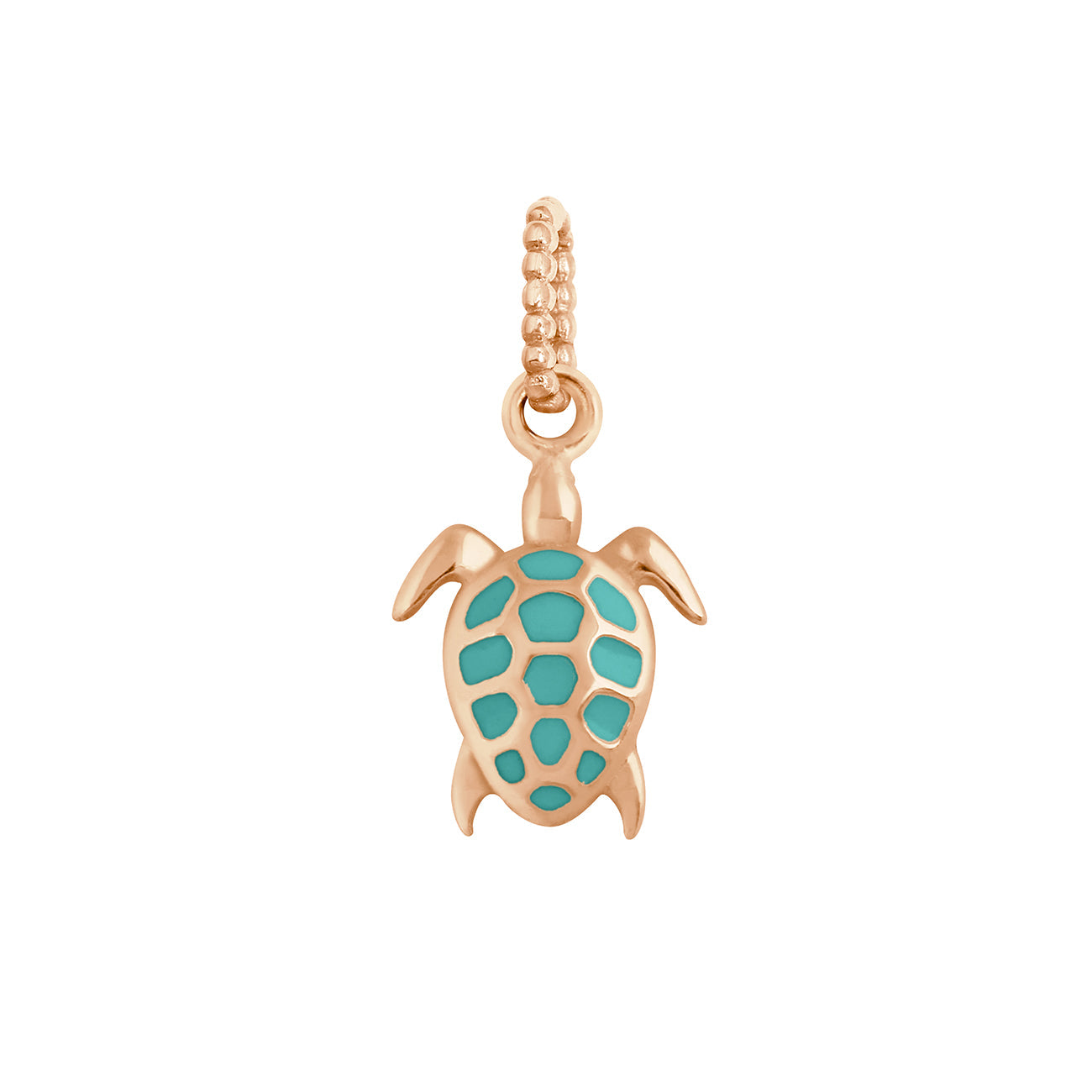 Gigi Clozeau - Turtle Turquoise Green Pendant, Rose Gold