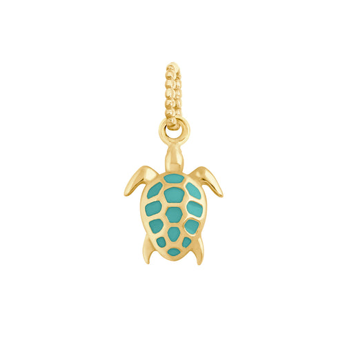 Gigi Clozeau - Turtle Turquoise Green Pendant, Yellow Gold