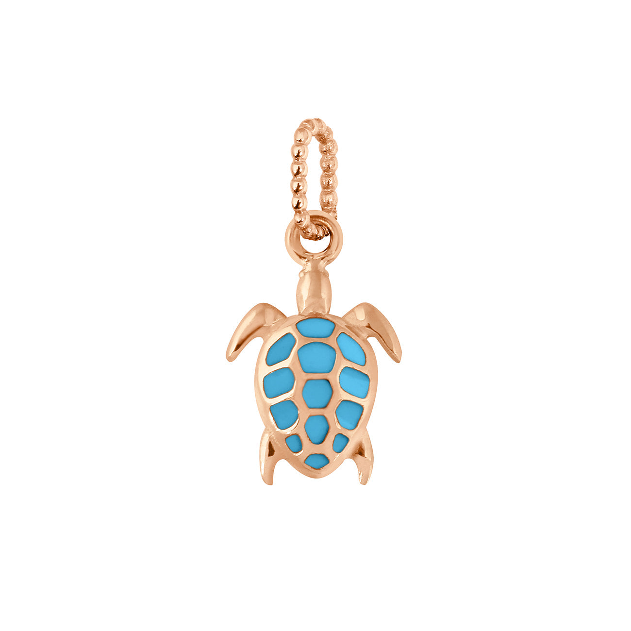 Gigi Clozeau - Turtle Turquoise Pendant, Rose Gold
