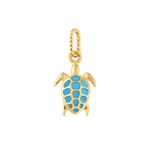 Gigi Clozeau - Turtle Turquoise Pendant, Yellow Gold