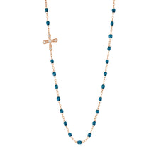 Gigi Clozeau - Vintage Cross Diamond Necklace, Jungle, Rose Gold, 16.5"