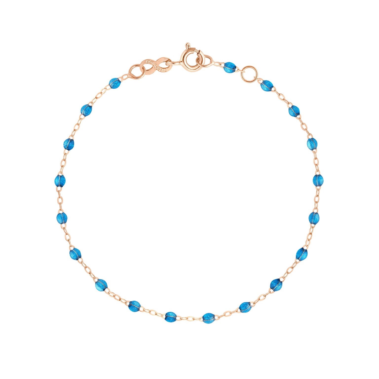 Gigi Clozeau - Classic Gigi Azur Anklet, Rose Gold, 9.4"