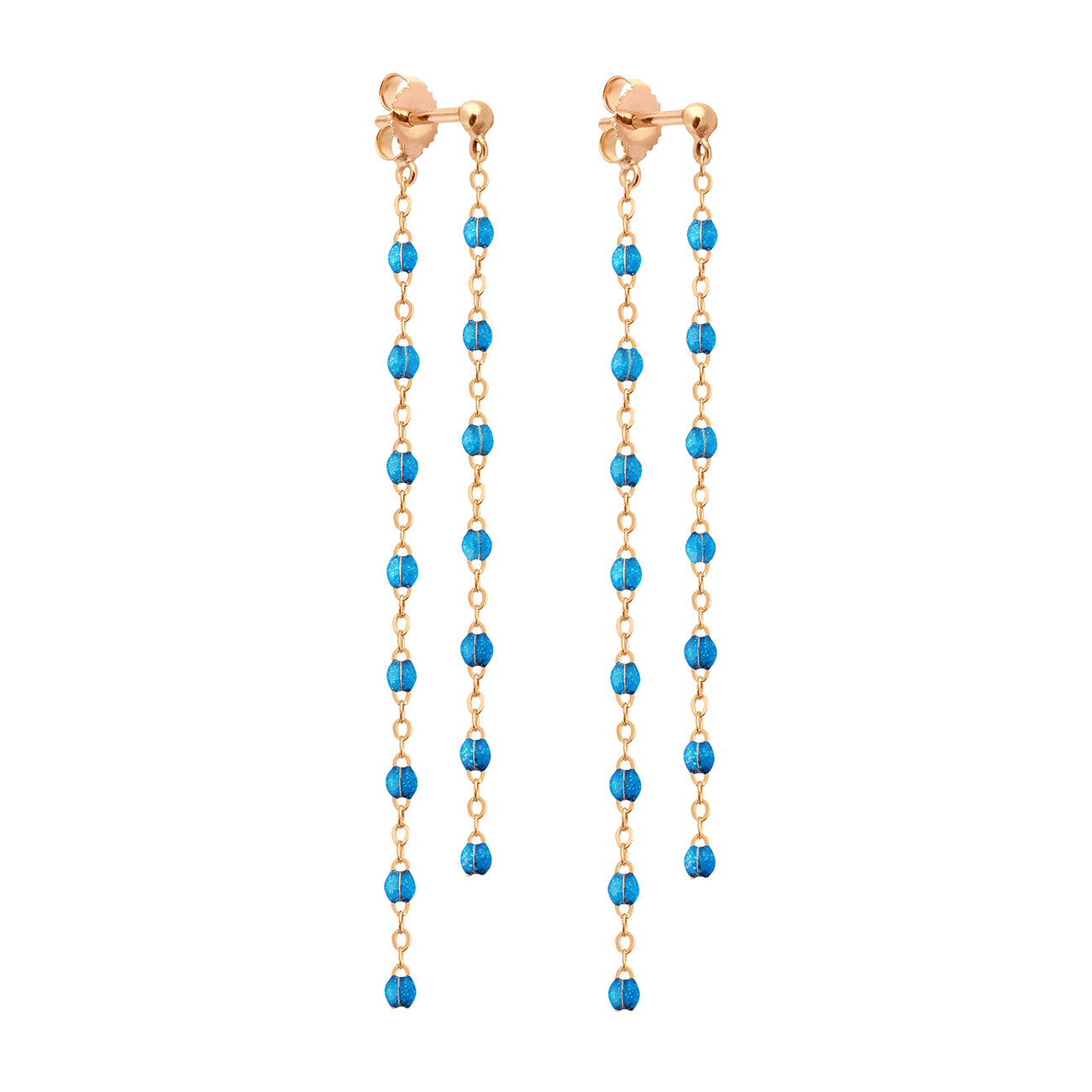 Gigi Clozeau - Classic Gigi Dangling Azur Earrings, Rose Gold