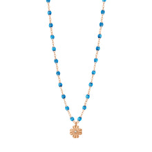 Gigi Clozeau - Clover Lumiere Azur Diamond Necklace, Rose Gold, 16.5"